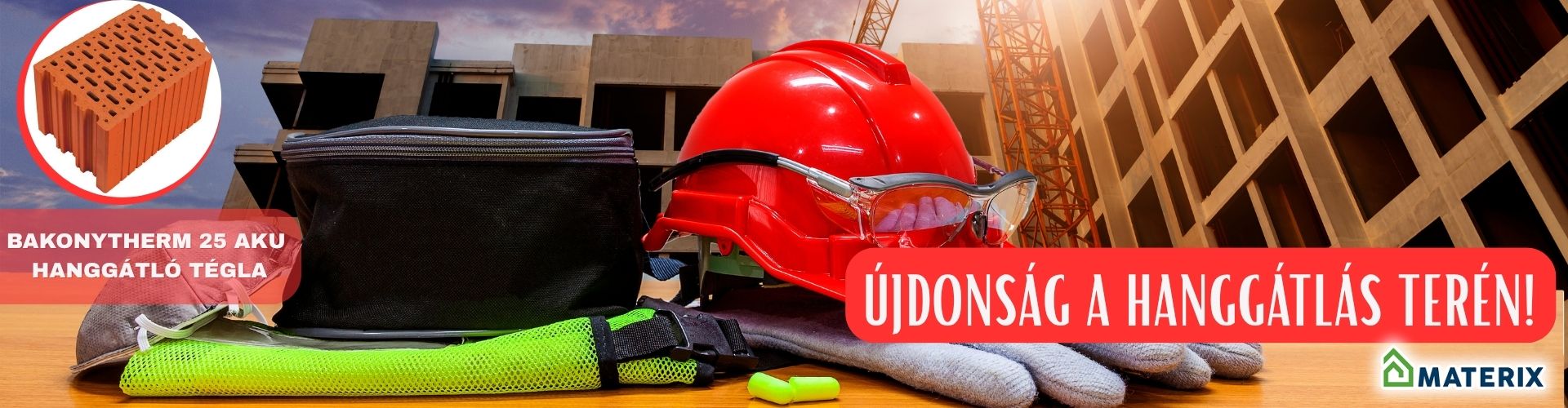 Bakonytherm 25 AKU hanggátló tégla